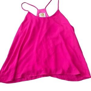 Peace Love Cake Pink Flowy Tank Size Large Barbie Summer EUC